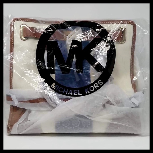 NWT! MIchael Kors Hamilton Canvas Large N/S Tote - Picture 6 of 9